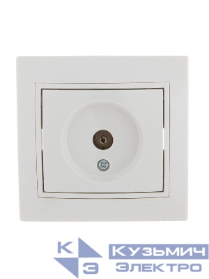 Розетка телевизионная проходная TV СП Mira бел./бел. LEZARD 701-0202-129