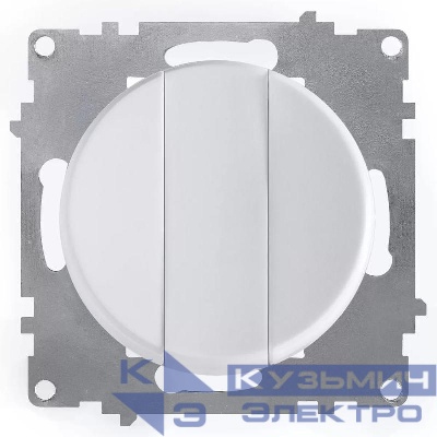 Выключатель 3-кл. СП Florence 10А IP20 механизм бел. (1E31901300) OneKeyElectro 2172780