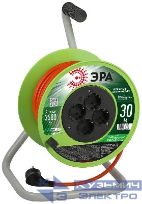Удлинитель на катушке 4х30м с заземл. RP-4e-3x1.5-30m ПВС 3х1.5 Эра Б0056102
