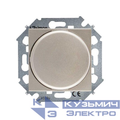 Механизм регулятора напряжения поворотный для светодиодных регулируемых ламп 230В 5-215Вт Simon15 винт. зажим шампань 1591796-034