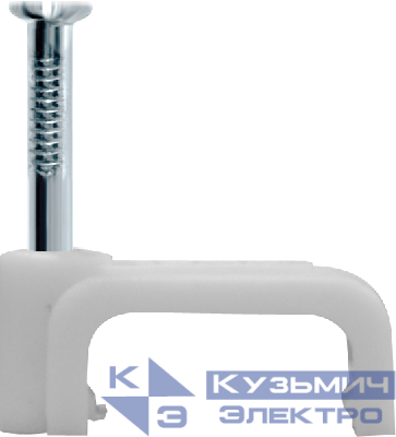 Скоба крепежная прямая с гвоздем d9мм NCS-09-50 пластик. (уп.50шт) Navigator 71084