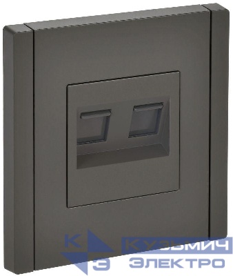 Розетка 2-м RJ11+RJ45 кат.5E FORTE&PIANO FP335 сер. IEK FP-KT20-O-1-K03