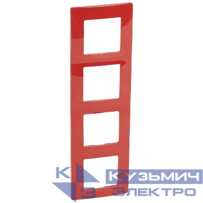 Рамка 4-м Etika красн. IEK 672534