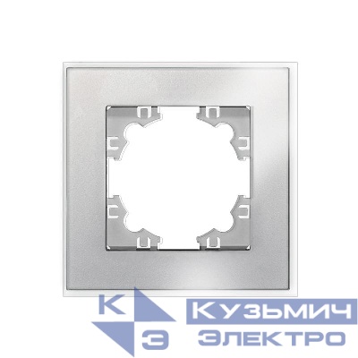 Рамка 1-м Афина стеклянная серебр. UNIVersal 2266