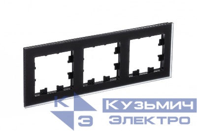 Рамка 3-м AtlasDesign Nature матов. стекло черн. SE ATN331003