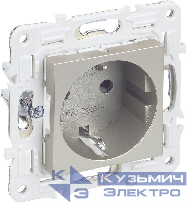 Розетка SKANDY 16А с заземл. защ. шторки SK-R04Sh шампань IEK SK-R14-16-K37