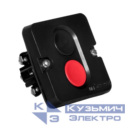 Пост кнопочный ПКЕ-622/2 "Пуск-Стоп" 1 черн. 1 красн. Электродеталь ПКЕ-622/2.1Ч.1К