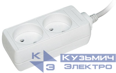 Удлинитель 2х1.5м без заземл. 10А IP20 У2 2P 250В 2х0.75 IEK WYP10-06-02-01-N