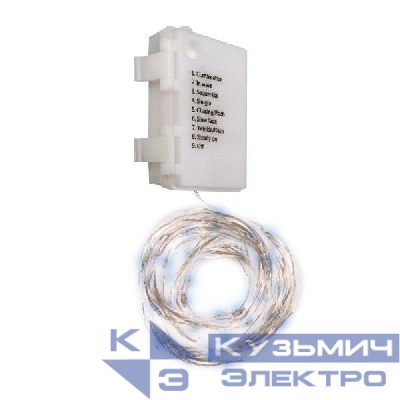 Гирлянда DC-G03-120W 120microLED 12.1м 8реж. 3xAA (не в компл.) бел. ФАZА 5047839