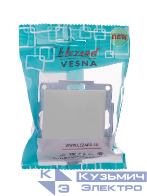 Выключатель 1-кл. СП Vesna механизм бел. LEZARD 742-0288-100