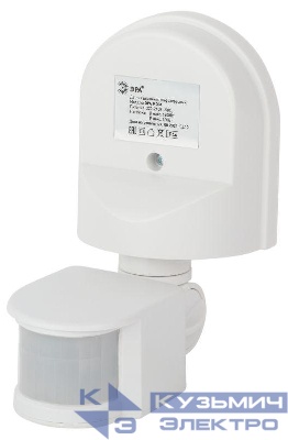 Датчик движения MD 04 настенный 1200Вт IP44 12м (50750) Эра Б0043810