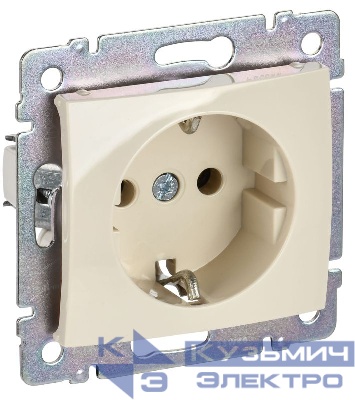 Розетка 1-м СП Valena 16А IP21 250В 2P+E защ. шторки безвинт. клеммы сл. кость IEK 774122