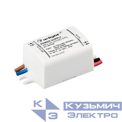 Блок питания ARJ-SP-09700-PFC 5-9В 700мА 6Вт IP44 пластик Arlight 037438