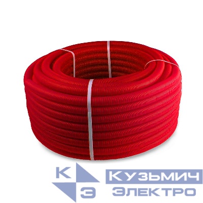 Труба гофрированная ПНД d40мм внутр. d35мм красн. (уп.30м) RTP 35402