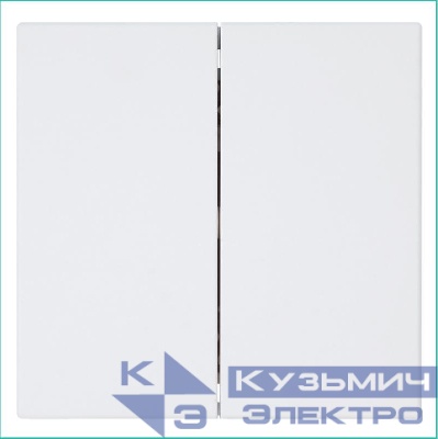 Выключатель 2-кл. СП FD 10А IP20 с накладкой механизм бел. матов. soft touch Jasmart FD3023PWM