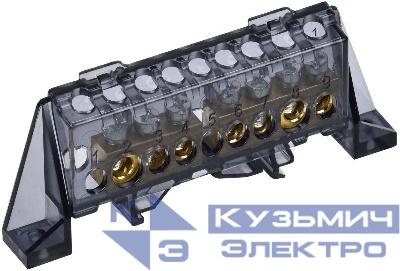 Шина нулевая N в комб. изол. "Стойка" 8х12-3+4-Ч TEKFOR IEK TF-NN20-34-DP-K02