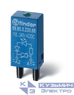 Модуль защиты RC-цепь 110...240В AC/DC FINDER 9980023009