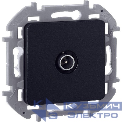 Розетка телевизионная проходная TV Inspiria 14дБ 5-862мГц механизм антрацит IEK 673863