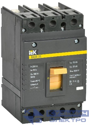 Выключатель автоматический 3п 200А 35кА ВА 88-35 KARAT IEK SVA30-3-0200