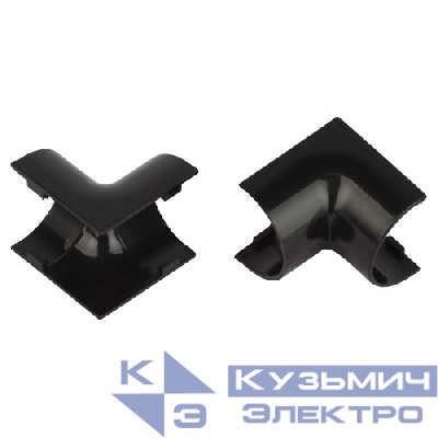 Угол для кабель-канала полукруглого внутр. 20х12мм IC-KK-20-12-GR графит (уп.2шт) Эра Б0064924