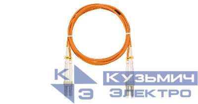 Шнур волоконно-оптический соединительный многомодовый 50/125мкм стандарта ОМ2 LC/UPC-LC/UPC двойн. LSZH нг(A)-HFLTx 2мм оранж. 2м NIKOMAX NMF-PC2M2C2-LCU-LCU-002