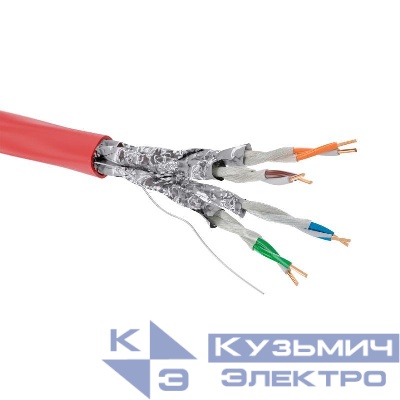 Кабель CAT 5е U/FTP нг(А)-FRHF (бухта 305м) красн. DKC RN5EUFA04RD