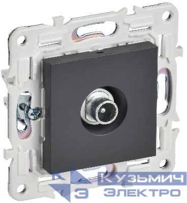 Розетка телевизионная проходная TV SKANDY SK-A17T титан IEK SK-A10-P-K48