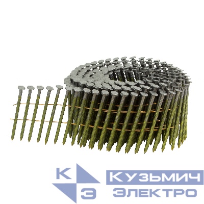 Барабанные гвозди по дереву тип CNW 31/60 BKSCH (винт.накат., 4800 шт/уп)