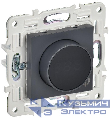 Термостат электронный SKANDY SK-T01T с индикацией титан IEK SK-RT11-K48