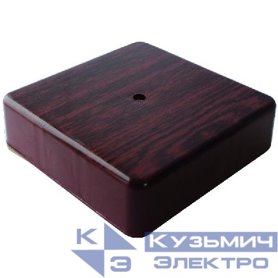 Коробка распаячная 100х100х29мм IP40 для кабель-канала темн. дерево Урал Пак КР-513180100-060