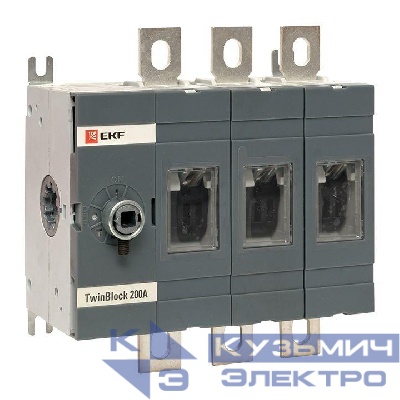 Рубильник 3п 200А без рукоятки управления TwinBlock PROxima EKF tb-s-200-3p 0