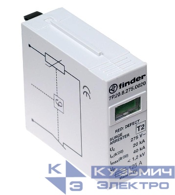 Модуль сменный для УЗИП варистор 275В AC FINDER 7P1082750012