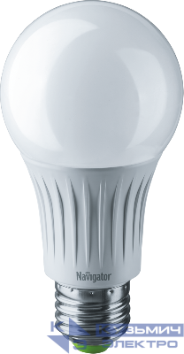 Лампа светодиодная 61 665 NLL-A60-12-127-4K-E27 12Вт грушевидная матовая 4000К нейтр. бел. E27 1000лм 110-140В низковольтная Navigator 61665