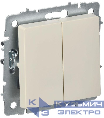 Выключатель перекрестный 2-кл. СП BRITE ВС10-2-3-БрКр 10А механизм беж. IEK BR-V23-0-10-K10