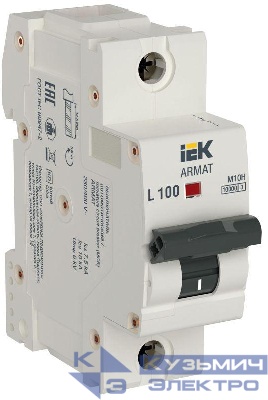 Выключатель автоматический модульный 1п L 100А M10H ARMAT IEK AR-M10H-1-L100