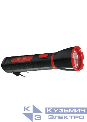 Фонарь аккумуляторный 2 режима 1Вт аккум. 0.5А.ч прямое ЗУ 220В КОСМОС KOCAcc103LED