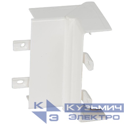 Угол для кабель-канала внутренний изменяемый для мини-плинтусов DLPlus 60х16/20 бел. Leg 030291