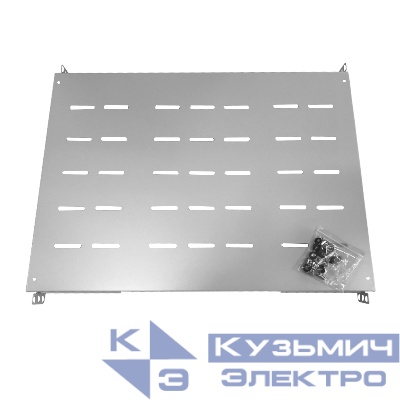 Полка для шкафа глубиной 600 (444x350) с ушками, серая, 60 кг