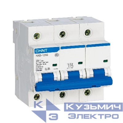 Выключатель автоматический модульный 3п C 80А 10кА NXB-125 (R) CHINT 816139