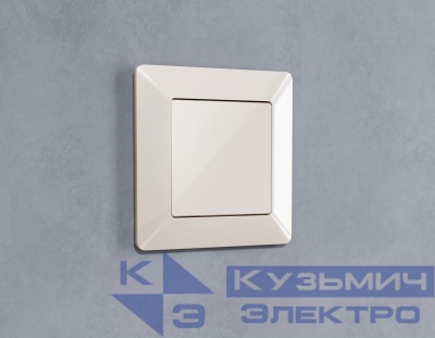 AF110301 Рамка ALFA Line (Бежевый глянец) 1-ая