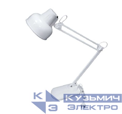 Светильник Бета + настол. на подставке 60Вт без лампы ЛОН E27 бел. Трансвит 258