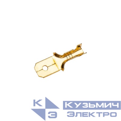 Клемма плоская (штекер-6.3мм) 1-1.5кв.мм (РП-п 1.5-(6.3)/DJ617-6.3B) (блист.10шт) Rexant 06-0398-A