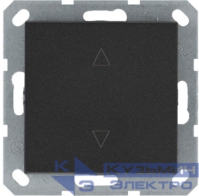 Выключатель для жалюзи 1-кл. 10А IP20 механизм антрацит Jasmart G3018B