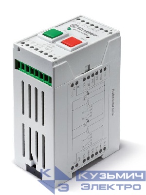 Реле промышленное бистабильное монтаж на рейку 35мм кнопки SET RESET 4CO 8А AgNi бистабильная 2 обмотки 24В DC IP20 FINDER RB1490240000