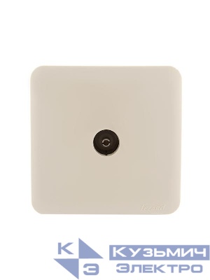 Розетка телевизионная проходная TV 1-м ОП Viola крем. LEZARD 751-0300-129