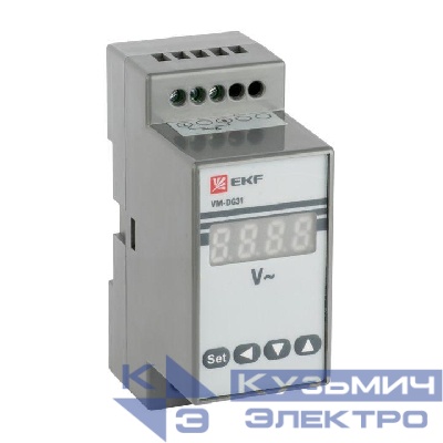 Вольтметр цифровой VD-G31 на DIN-рейку однофазный EKF vd-g31