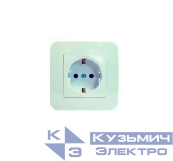 Розетка 1-м СП Lillium N 10А с заземл. бакелит крем. Makel 55228