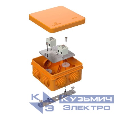 Коробка огнестойкая ОП 40-0210-FR1.5-4 Е15-Е120 80х80х40 Промрукав 40-0210-FR1.5-4