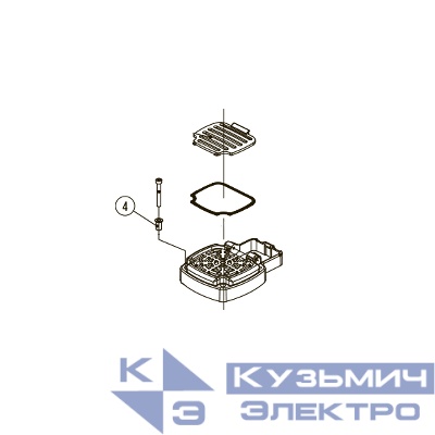Запчасть №4 для Hybest GSR40A. Крепежная втулка крышки цилиндра