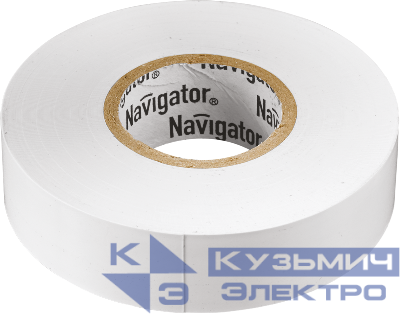 Изолента ПВХ 15мм (рул.10м) бел. NIT-B15-10/WH Navigator 71228